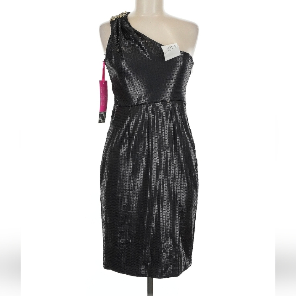 ✨ Matthew Williamson for Impulse One-Shoulder Sequin Cocktail Dress | NWT Size 6 - Picture 3 of 12